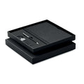 Giftset balpen, notitieboek en sleutelhanger, 3-delig, zwart