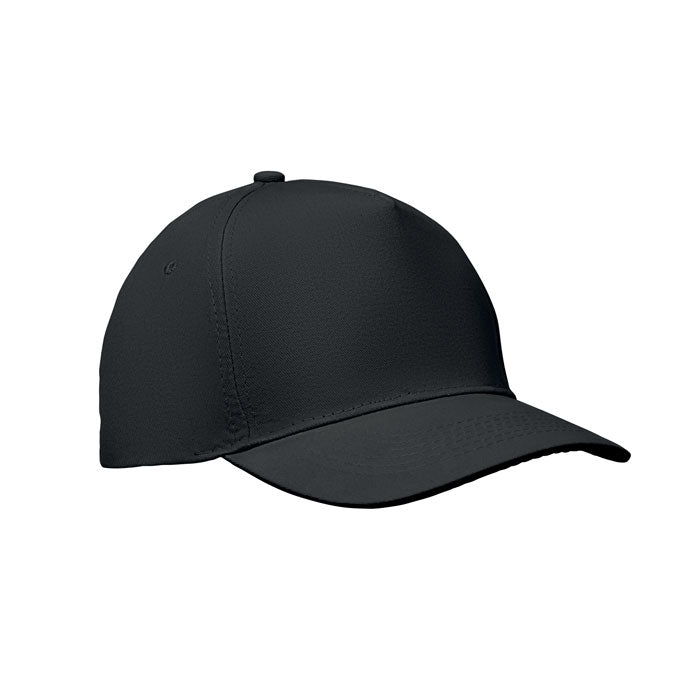 Baseballpet van katoen met klittenbandsluiting, zwart