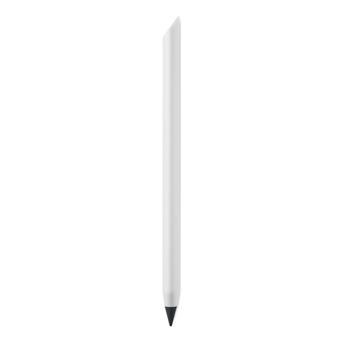 Inktloze pen met grafietpunt van gerecycled aluminium, wit