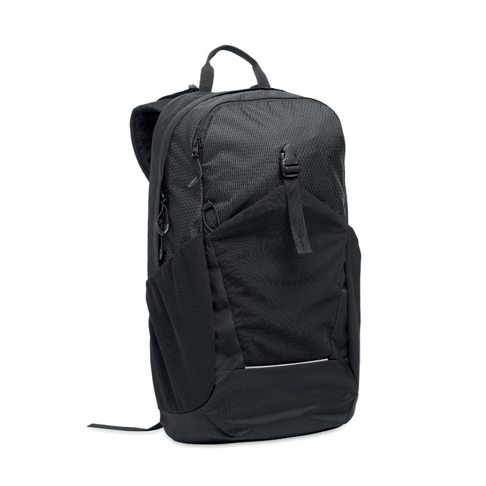 Hiking rugzak 18 liter met reflecterende streep, zwart