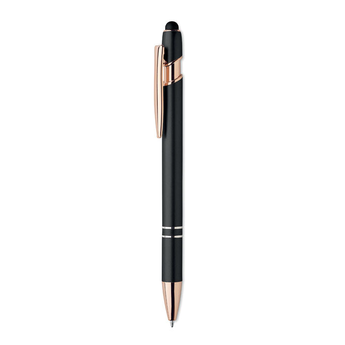 Stylus balpen met roségouden details, zwart