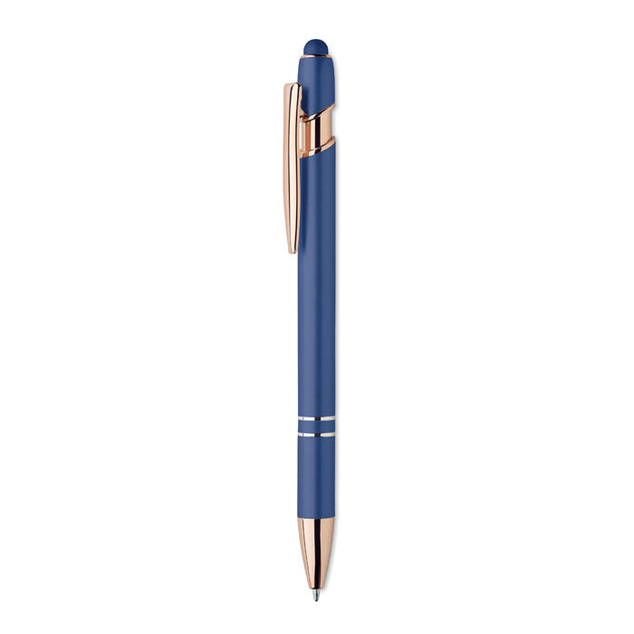 Stylus balpen met roségouden details, blauw