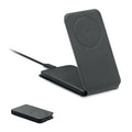 Opvouwbare draadloze oplader met magnetische telefoonhouder, zwart