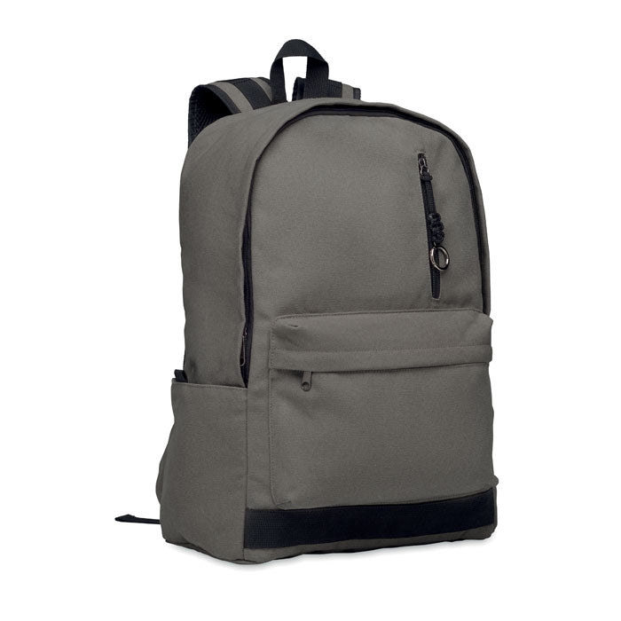 Laptoprugzak 15 inch van gerecycled katoen, steengrijs