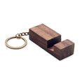 Telefoonhouder met sleutelhanger van walnoothout, hout
