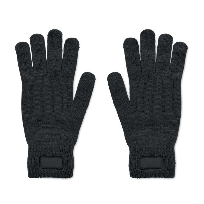 Gebreide handschoenen, zwart