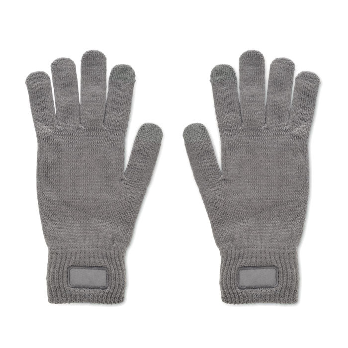 Gebreide handschoenen, steengrijs