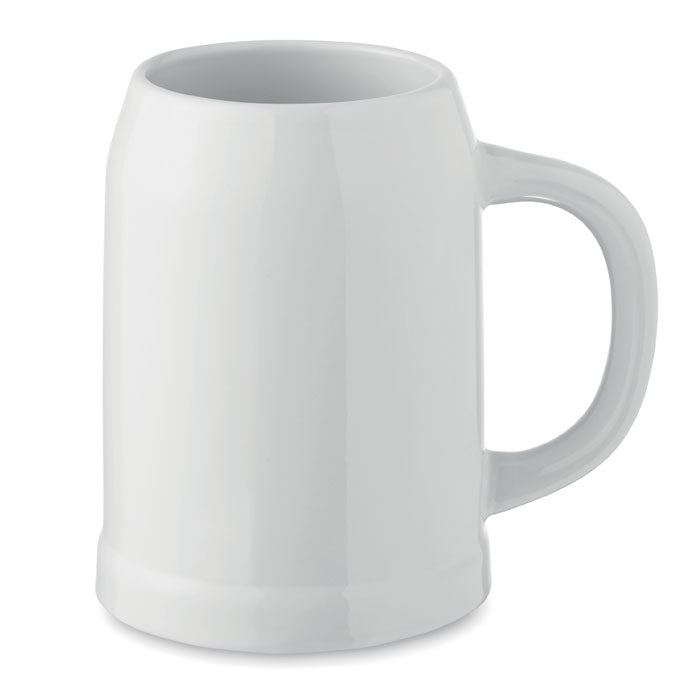 Keramische bierpul 500 ml, wit