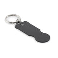 Sleutelhanger met winkelwagenmuntje, zwart
