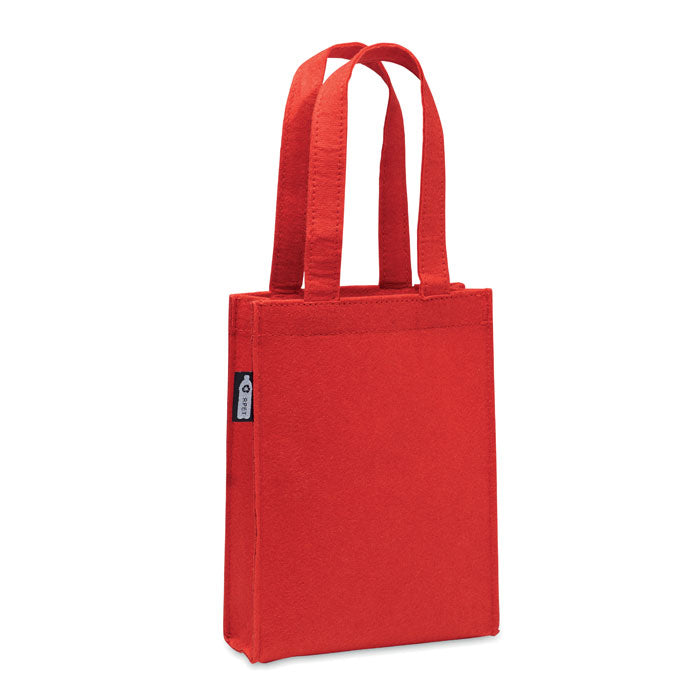 Kleine goodiebag van gerecycled vilt, rood