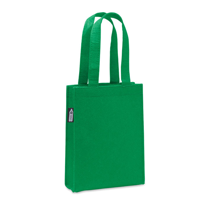 Kleine goodiebag van gerecycled vilt, groen