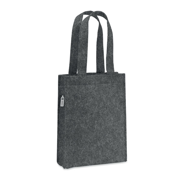 Kleine goodiebag van gerecycled vilt, steengrijs