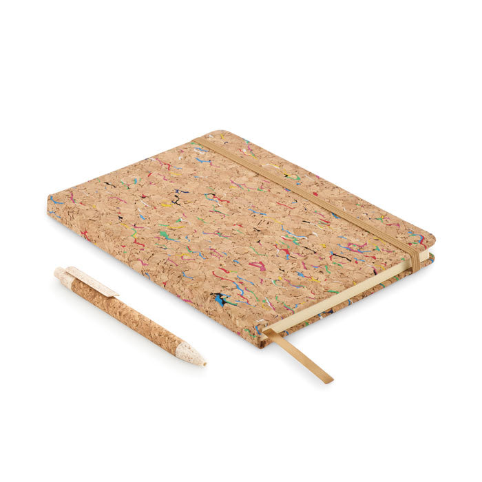 A5-notitieboek met kurken kaft, beige