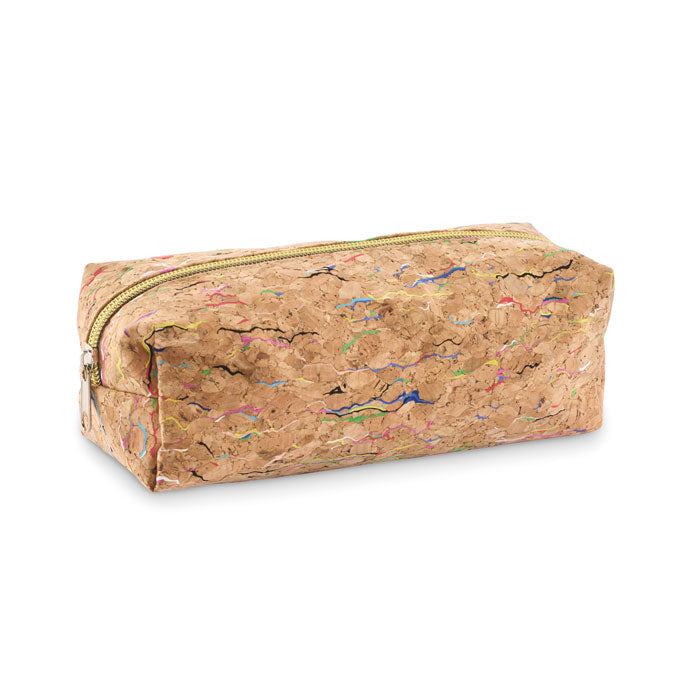 Etui van gekleurd kurk, beige