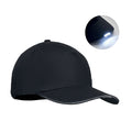 Baseballpet met 5 ingebouwde LED-lampjes, zwart
