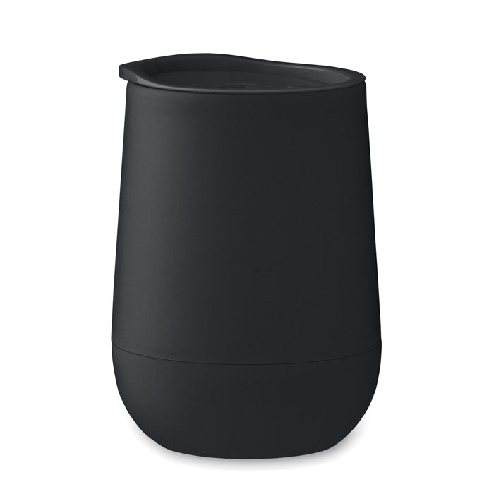 Beker 300 ml met schuifdeksel, zwart