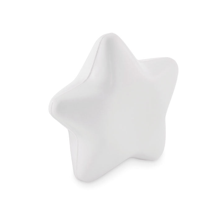 Anti-stressbal in stervorm, wit