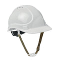 Veiligheidshelm met verstelbare hoofdband, wit