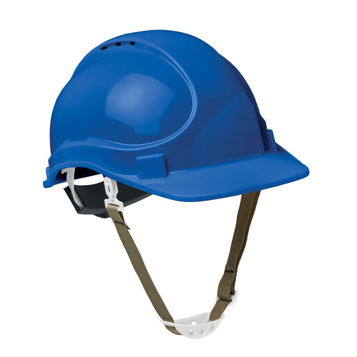 Veiligheidshelm met verstelbare hoofdband, royal blauw