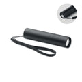 Aluminium oplaadbare zaklamp met zoomfunctie, zwart