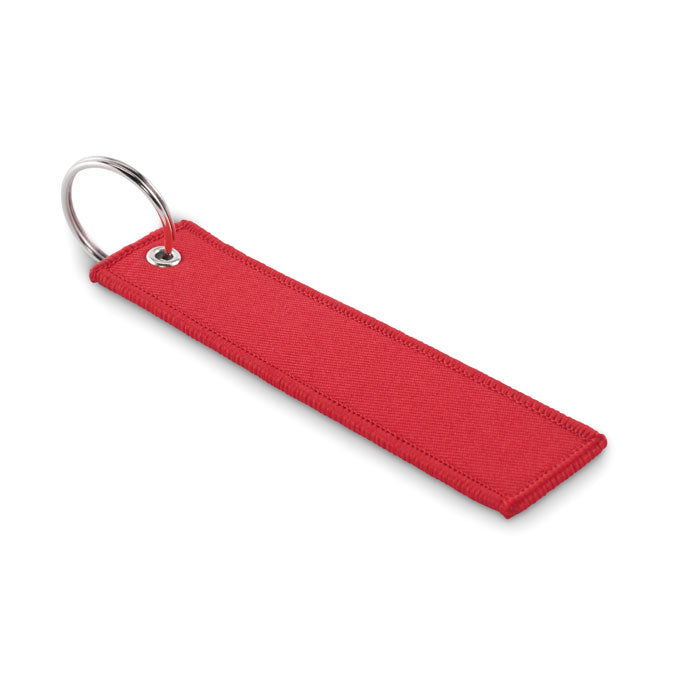 Langwerpige sleutelhanger in vliegtuigstijl, rood