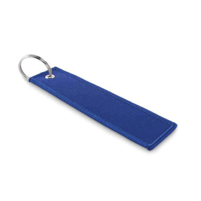 Langwerpige sleutelhanger in vliegtuigstijl, royal blauw
