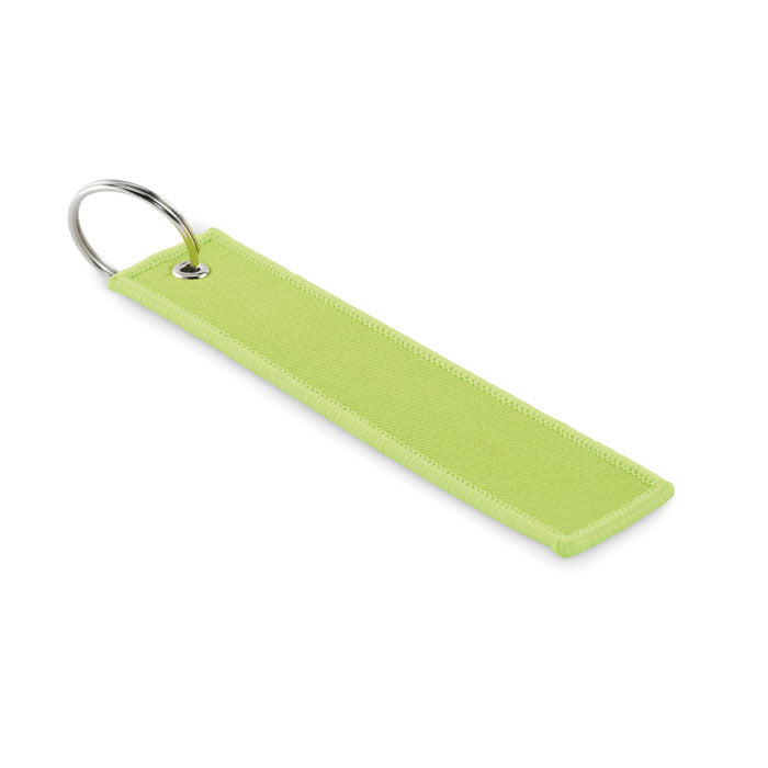 Langwerpige sleutelhanger in vliegtuigstijl, neon groen