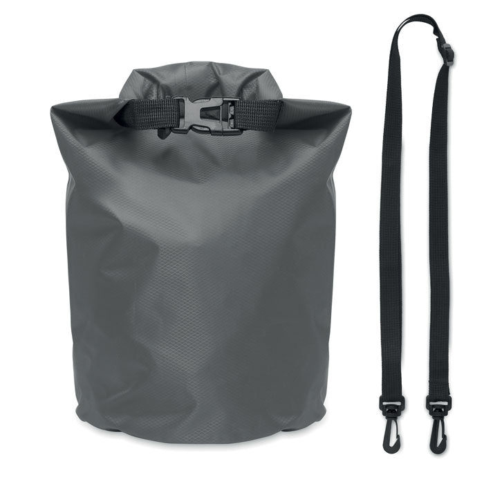 Waterdichte tas 5 liter met schouderriem, steengrijs