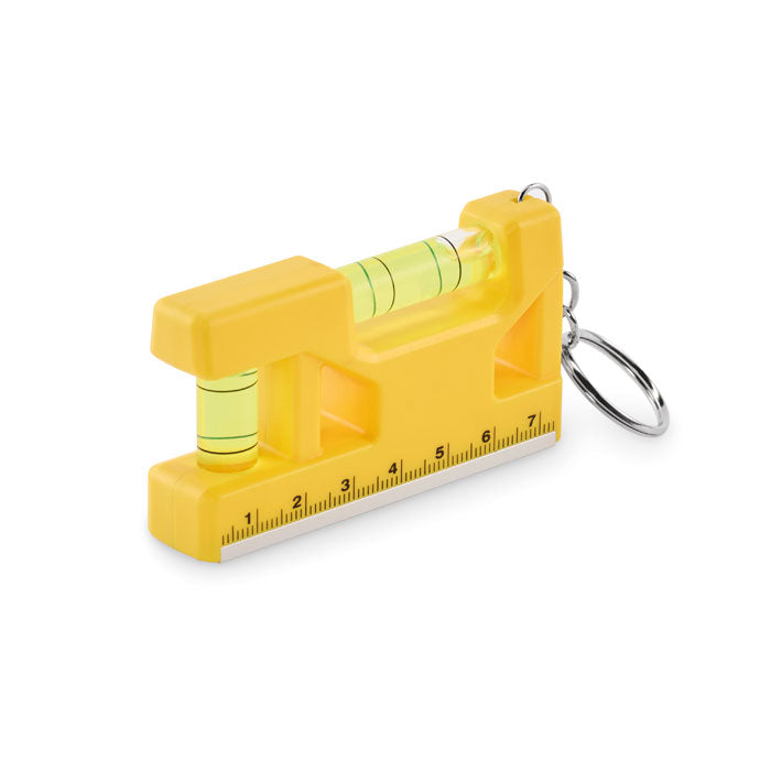 Magnetische waterpas met sleutelring, geel