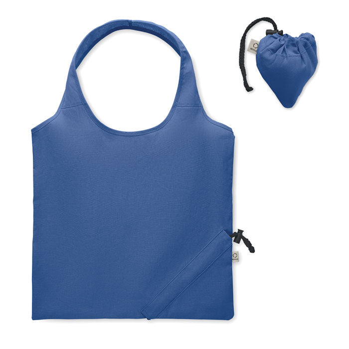 Opvouwbare boodschappentas, gekleurde uitvoering, royal blauw