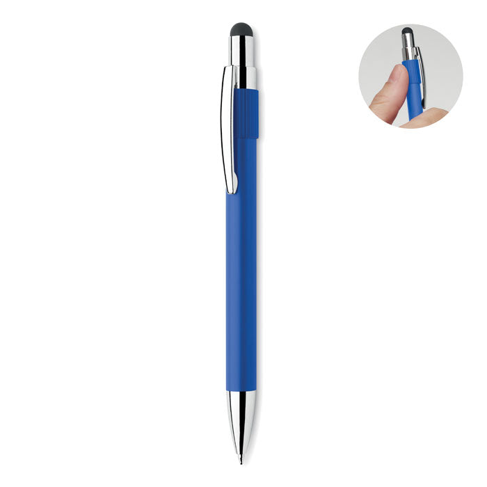Stylus balpen met anti-stress spinner, royal blauw