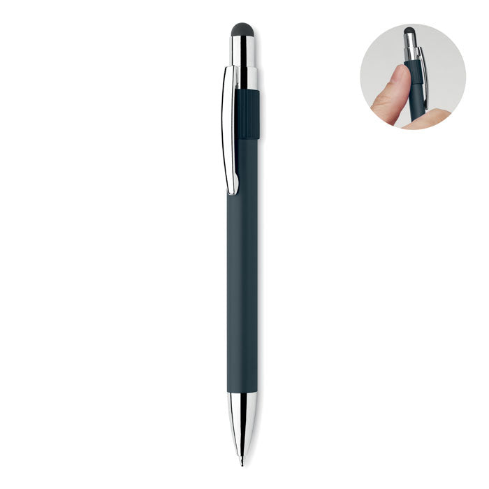 Stylus balpen met anti-stress spinner, marineblauw