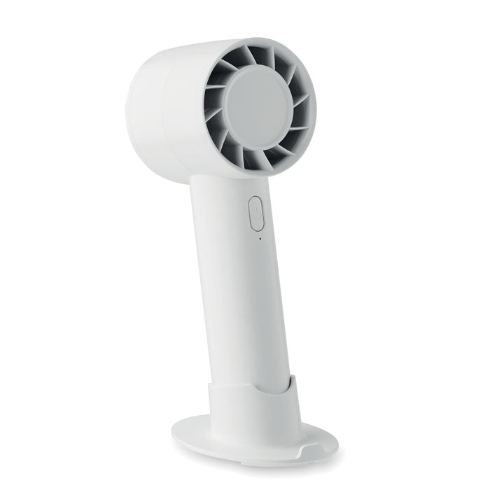 Draagbare ventilator met bureaustandaard, wit