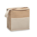 Jute koeltas voor 6 flesjes, beige