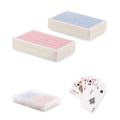 Set van 2 speelkaartspellen in hoes, transparant