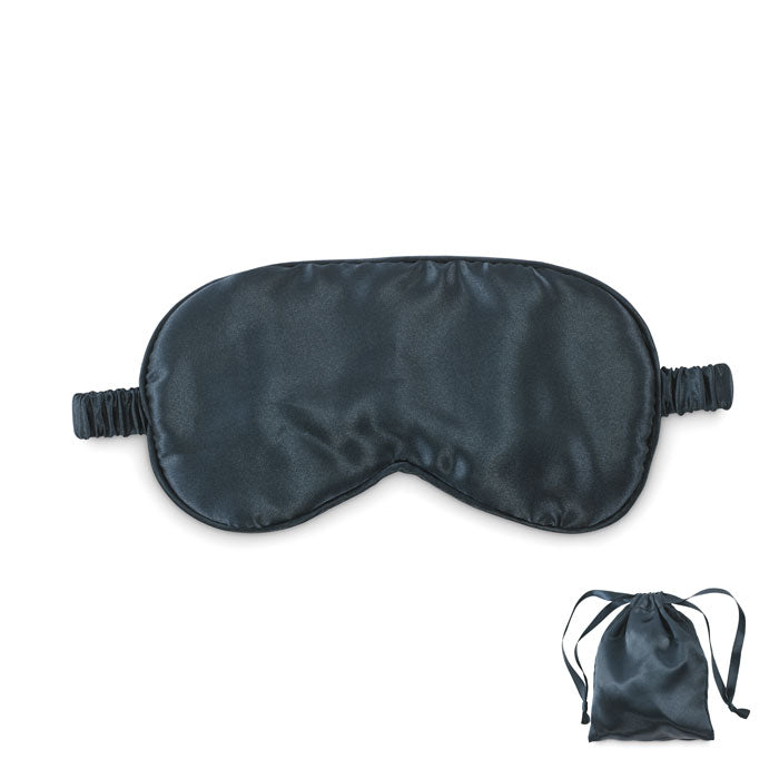 Zacht oogmasker met bewaarzakje, steengrijs