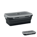 Inklapbare siliconen lunchbox 1200 ml, zwart