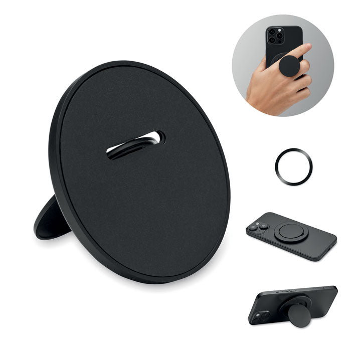 Magnetische telefoonhouder en standaard, zwart