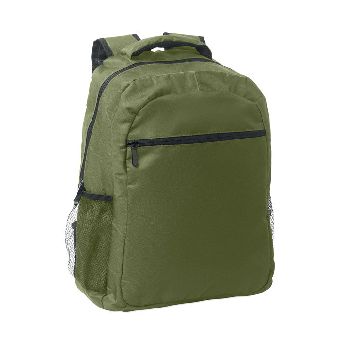 Laptoprugzak 15 inch met meshzakken, legergroen