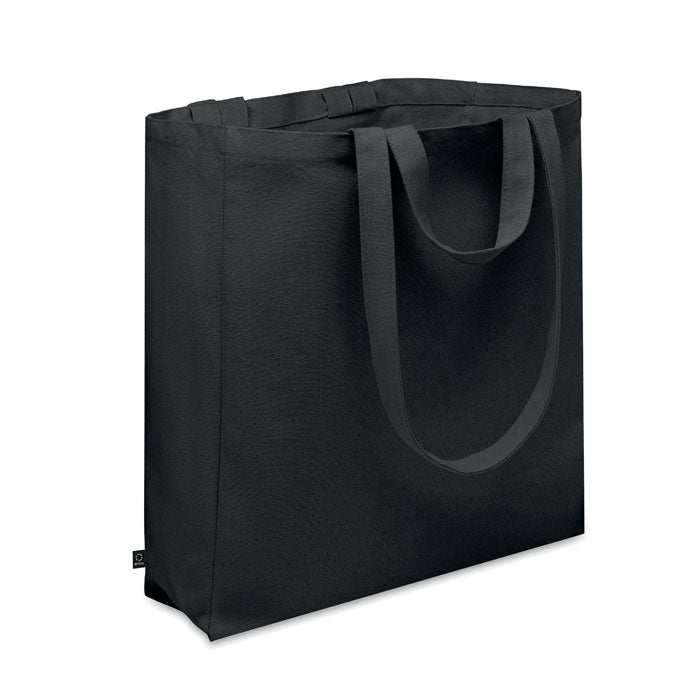 Boodschappen- en strandtas, gekleurde uitvoering, zwart