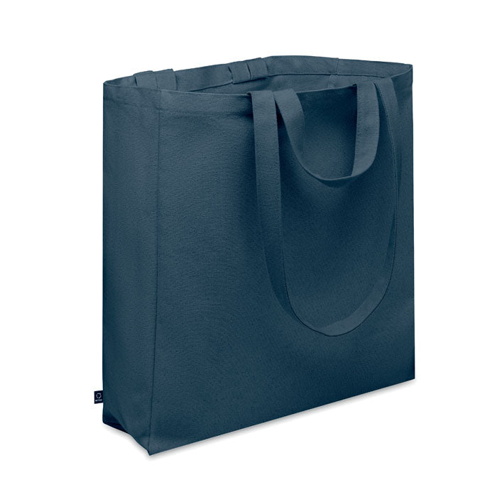 Boodschappen- en strandtas, gekleurde uitvoering, blauw