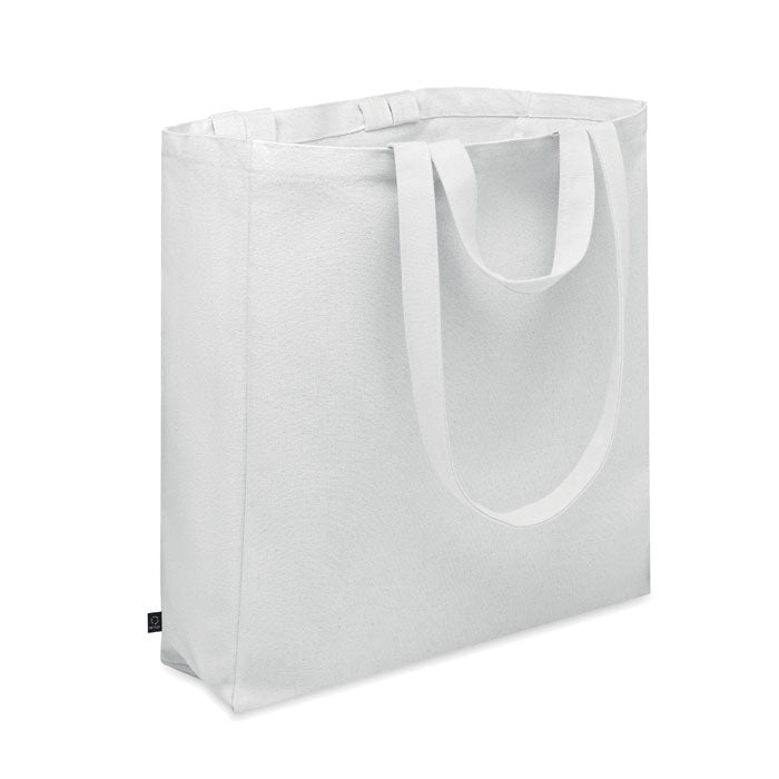 Boodschappen- en strandtas, gekleurde uitvoering, wit