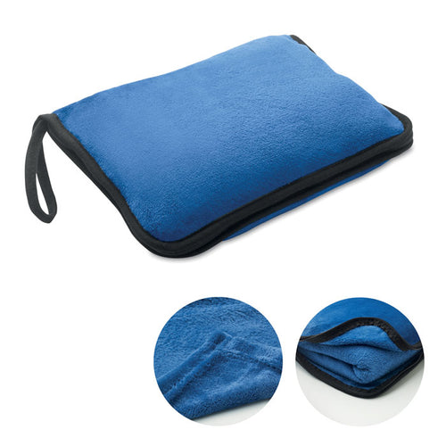 2-in-1 reisdeken en kussen, blauw