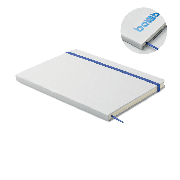 A5-notitieboekje van gerecycled melkpak, wit, blauw