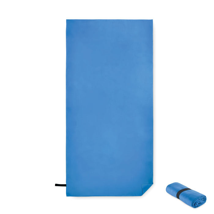 Sport- en strandhanddoek 160x80 cm van microvezel, blauw