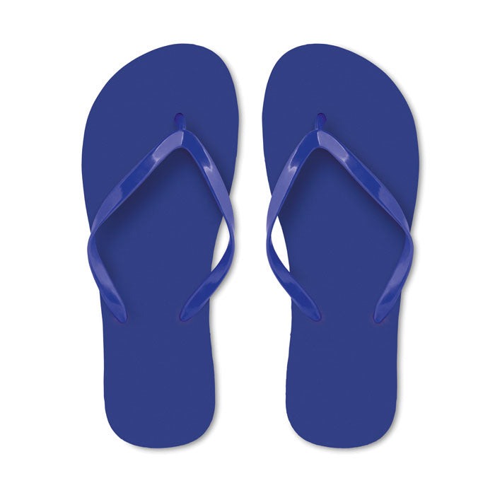 Strandslippers met pvc-bandje, blauw