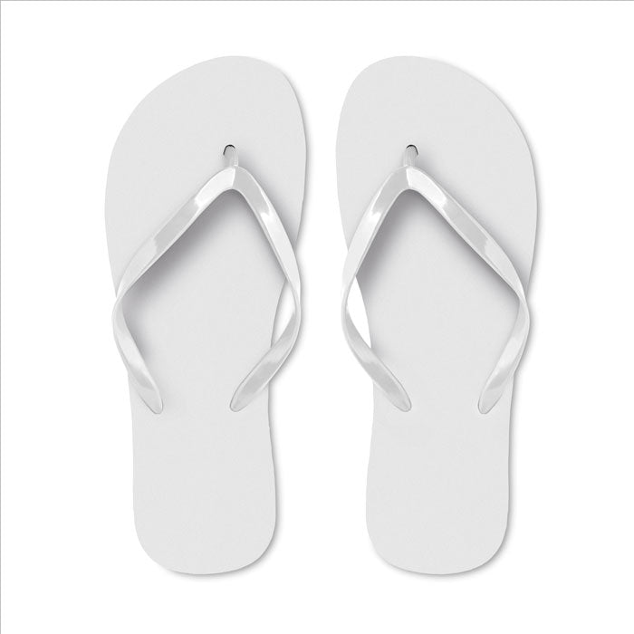 Strandslippers met pvc-bandje, wit