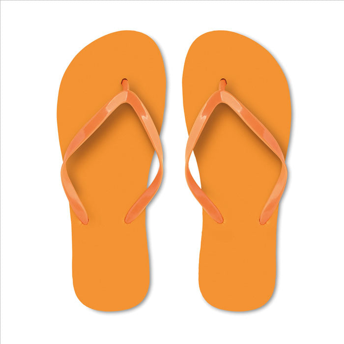 Strandslippers met pvc-bandje, oranje