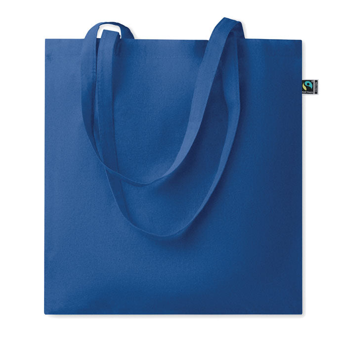 Katoenen boodschappentas met lange hengsels, royal blauw