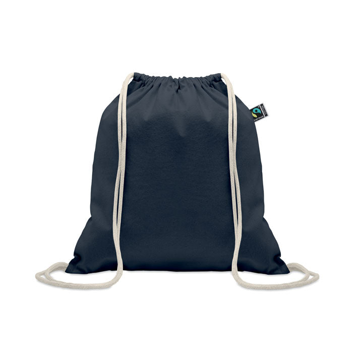 Katoenen rugzakje met trekkoord, blauw